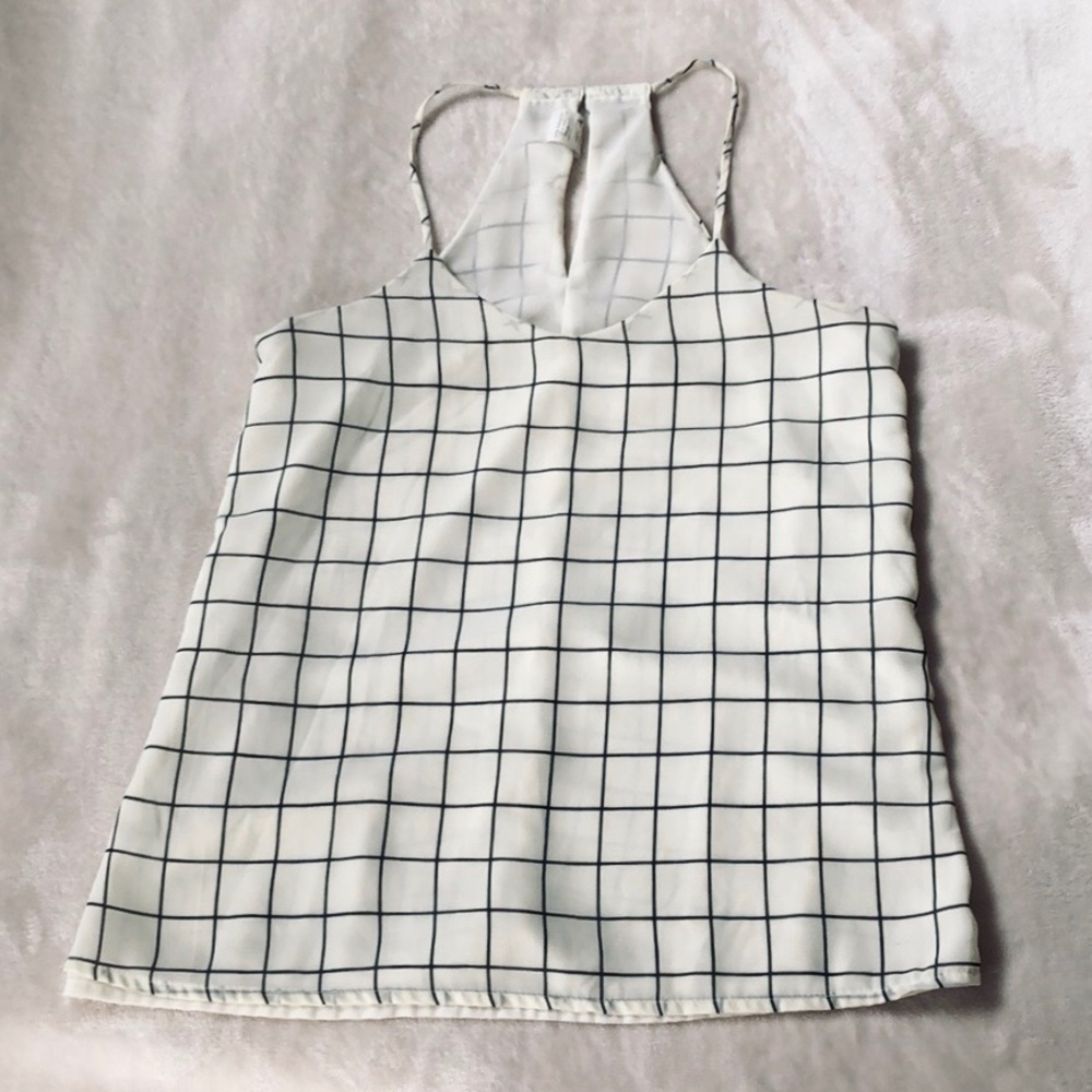 Black and white tank top/ blouse